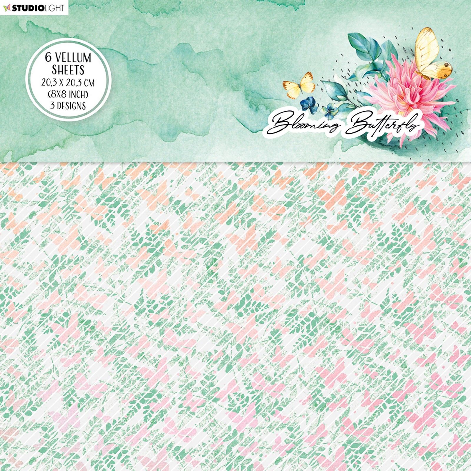 Studio Light • Blooming Butterfly Vellum Set Background Patterns