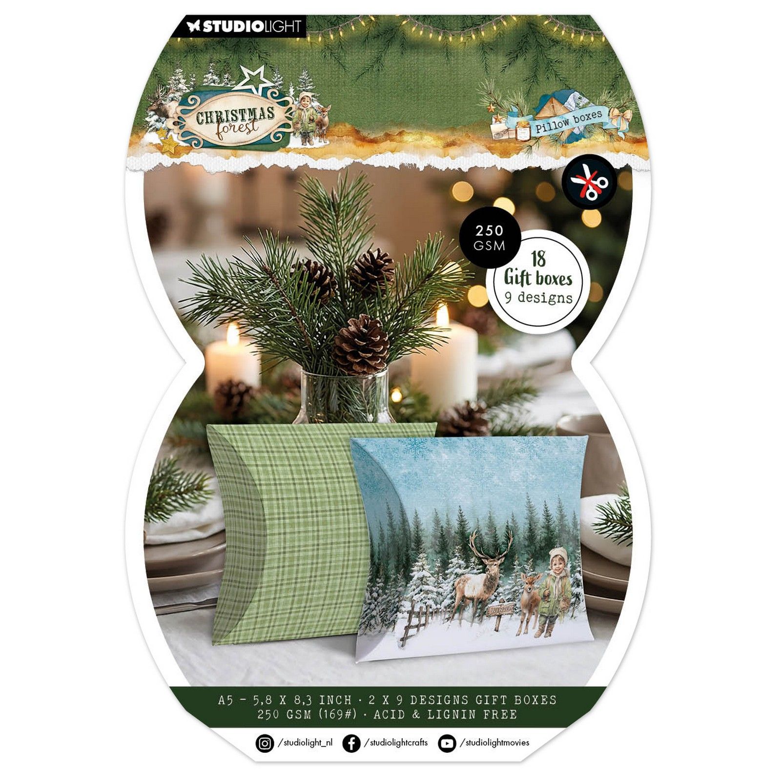 Studio Light • Christmas Forest Giftbox Paper Pad Pillowbox