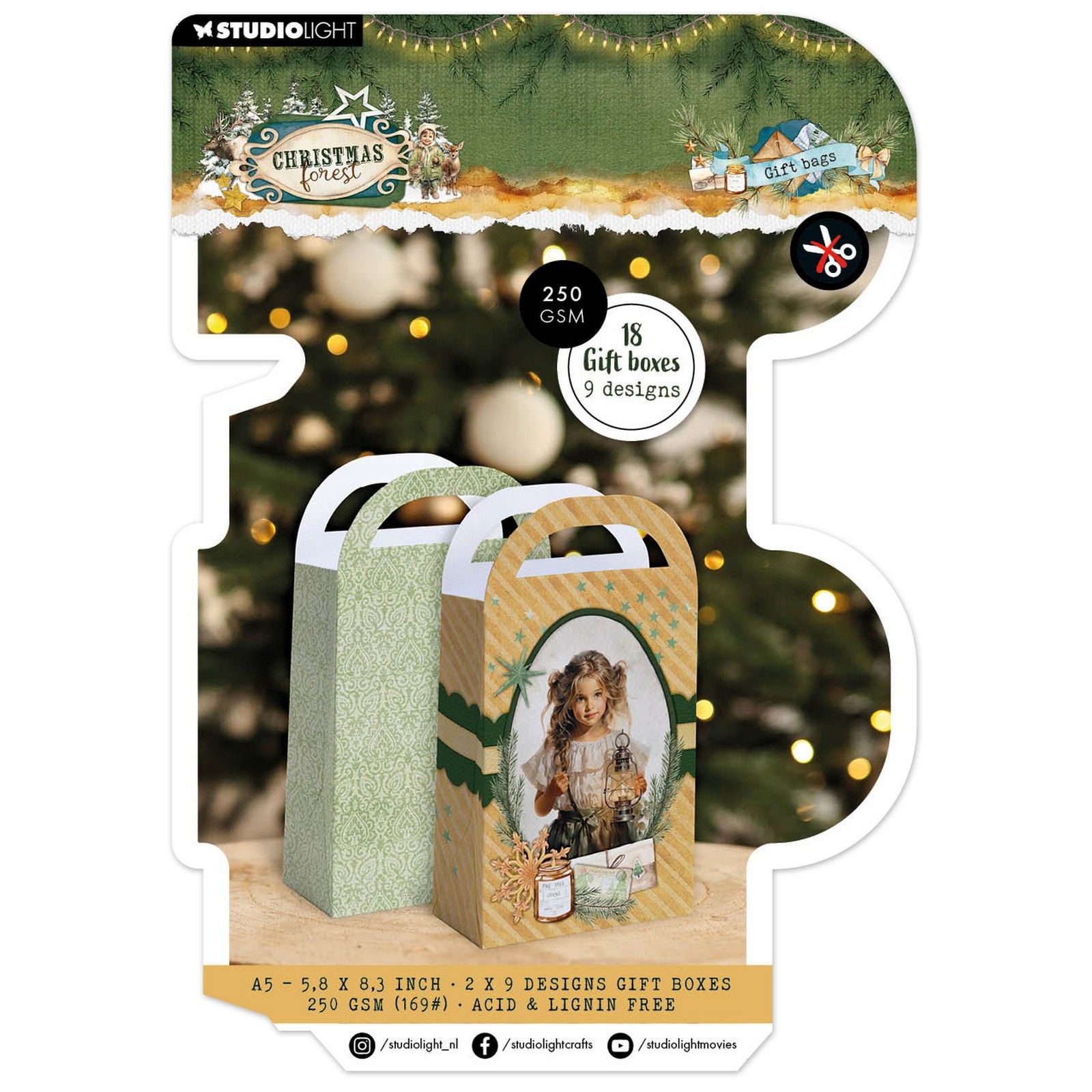 Studio Light • Christmas Forest Giftbox Paper Pad Giftbag