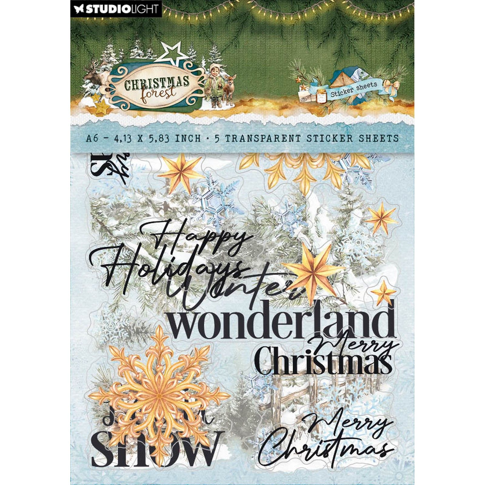Studio Light • Christmas Forest Transparant stickers Elements & Texts