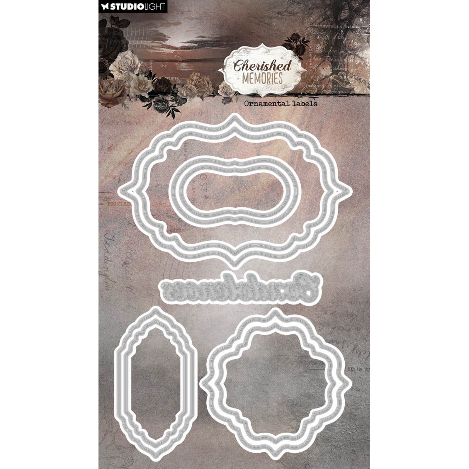 Studio Light • Cherished Memories Cutting Die Ornamental labels