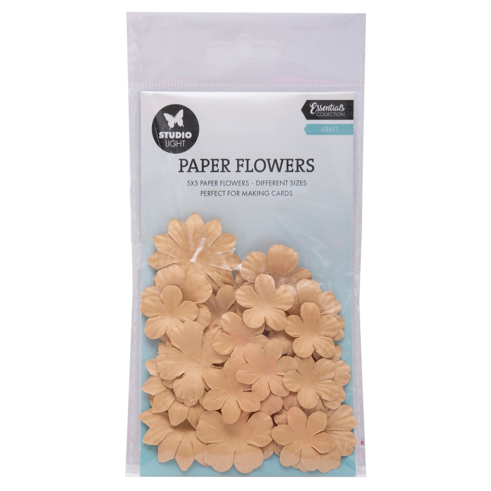 Studio Light • Paper Flowers 25pcs Kraft