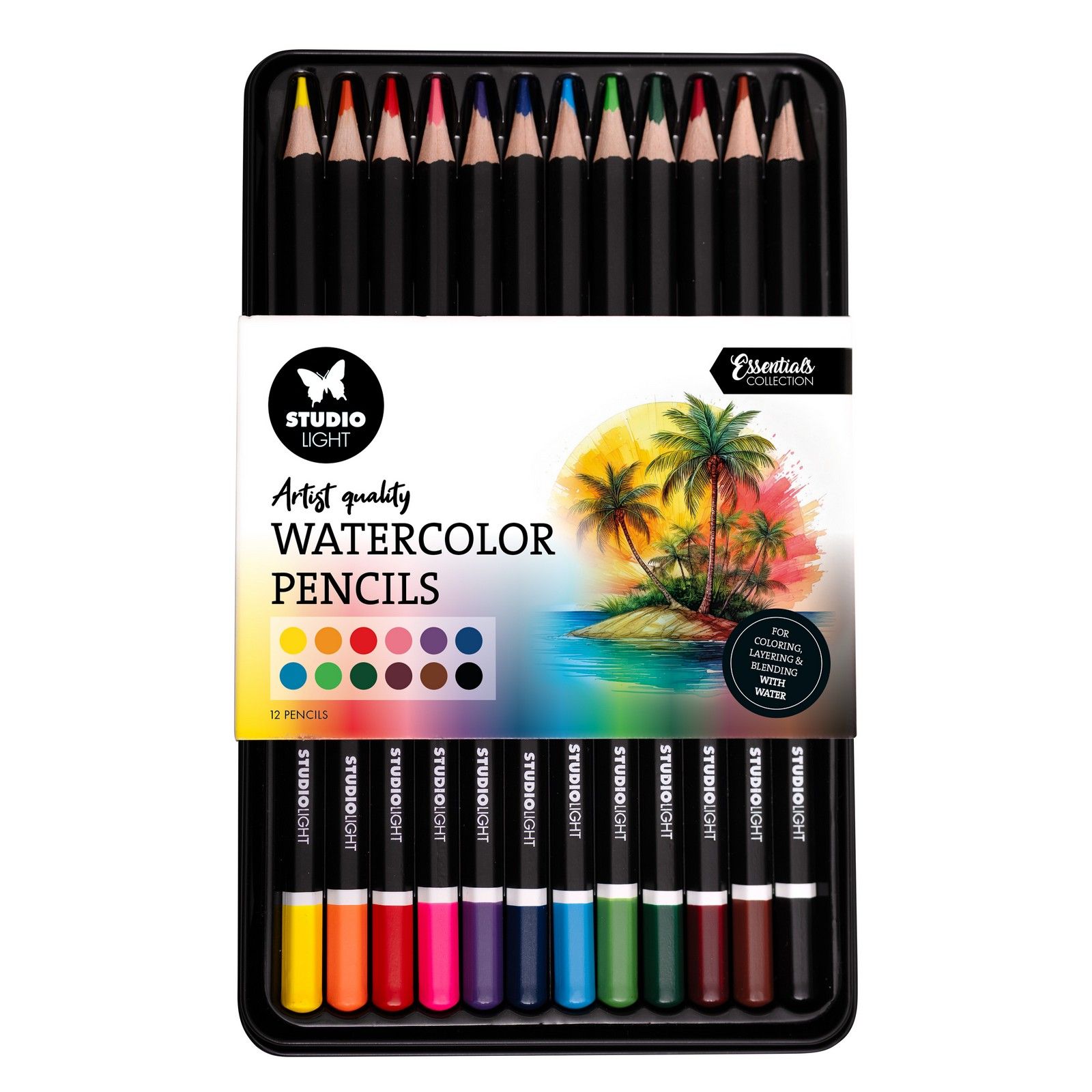 Studio Light • Essentials Pencils Watercolor Pencils 12pcs
