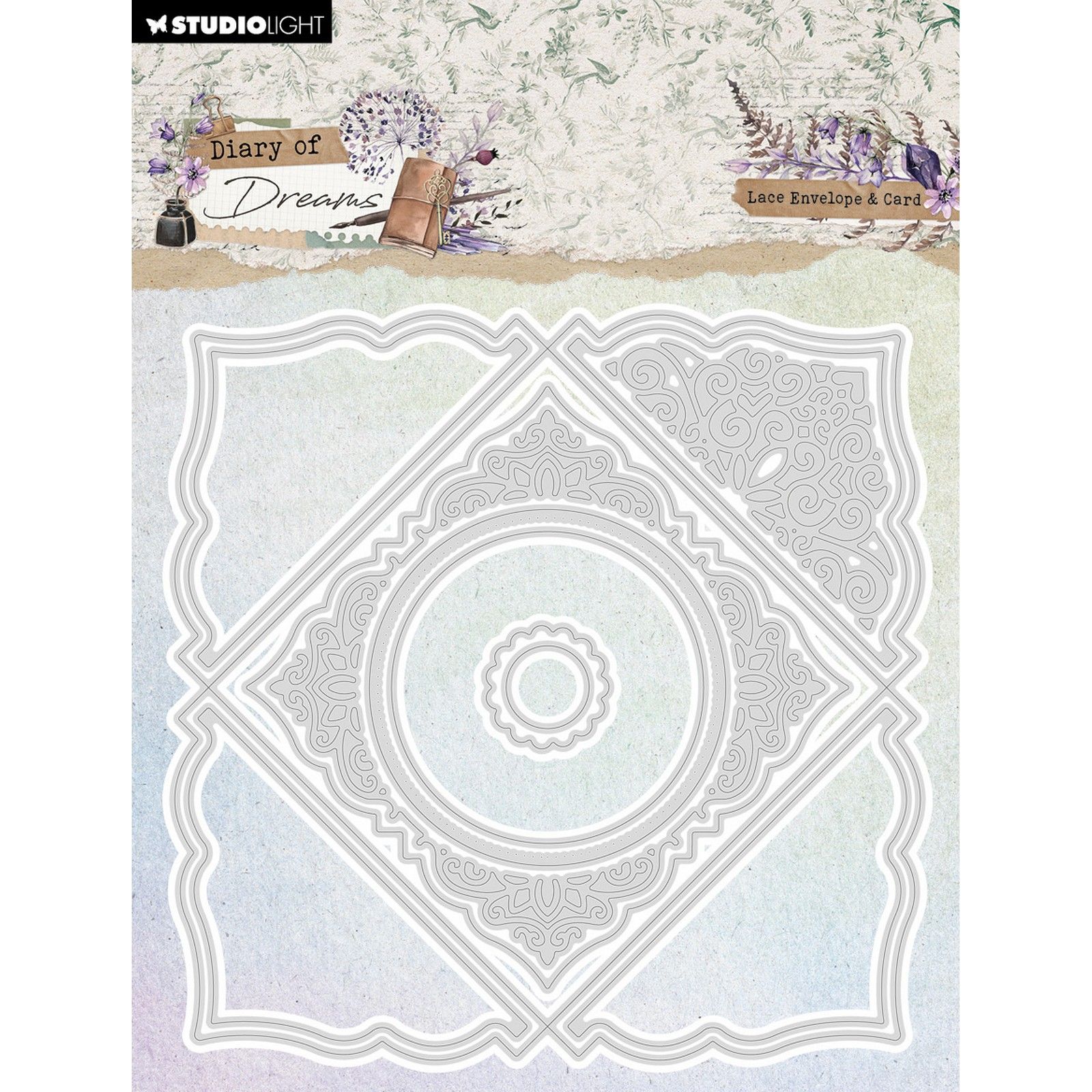 Studio Light • Diary Of Dreams Cutting Die Lace Envelope