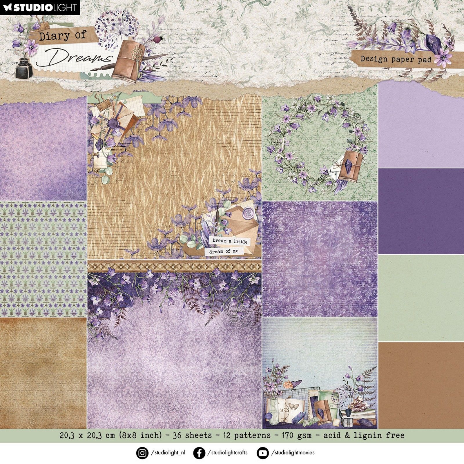 Studio Light • Diary Of Dreams Design Paper Pad Background