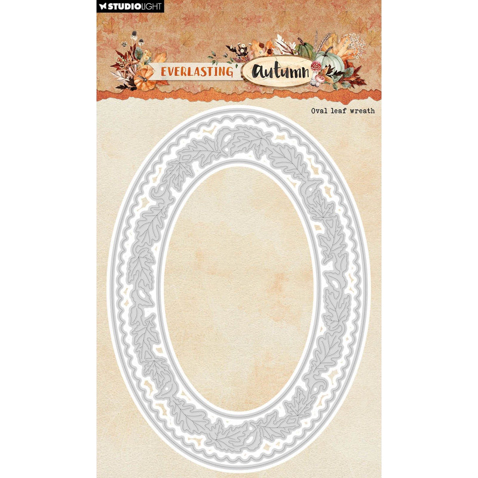 Studio Light • Everlasting Autumn Cutting Dies Oval Leaf Wreath