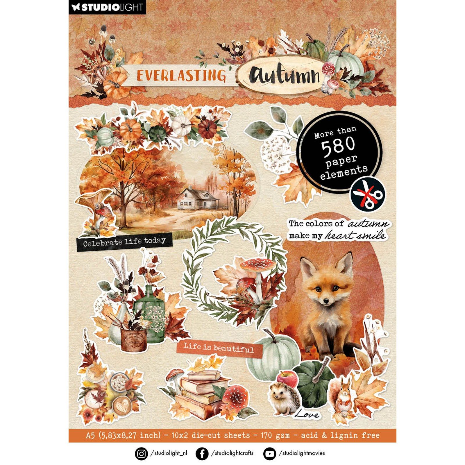 Studio Light • Everlasting Autumn Die-Cut Paper Pad Paper Elements