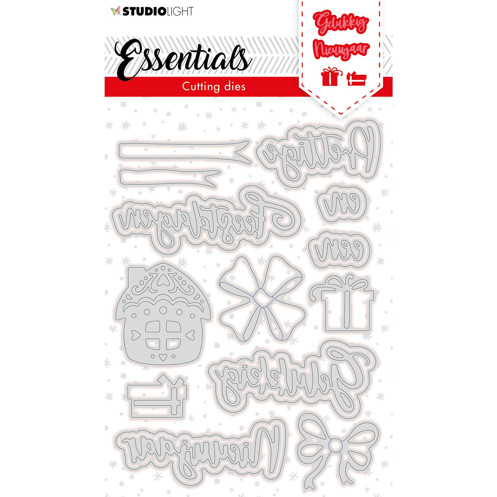 Studio Light • Essentials snijmal christmas Prettige feestdagen 3 10.5x14.8cm nr.118
