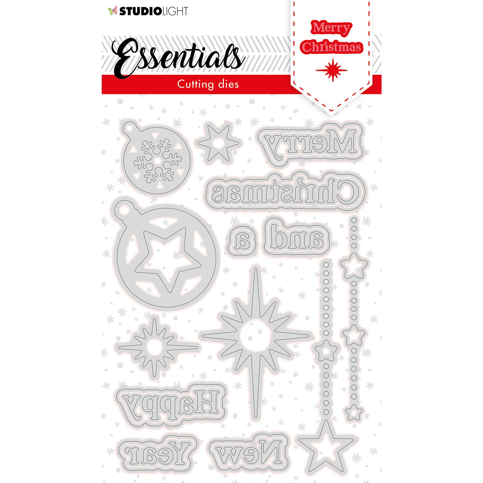 Studio Light • Essentials stanzschablone christmas Merry christmas 2 10.5x14.8cm nr.119