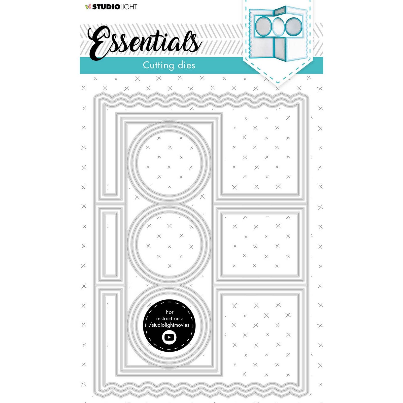 Studio Light • Essentials cutting die Circle zigzag cardshape nr.124