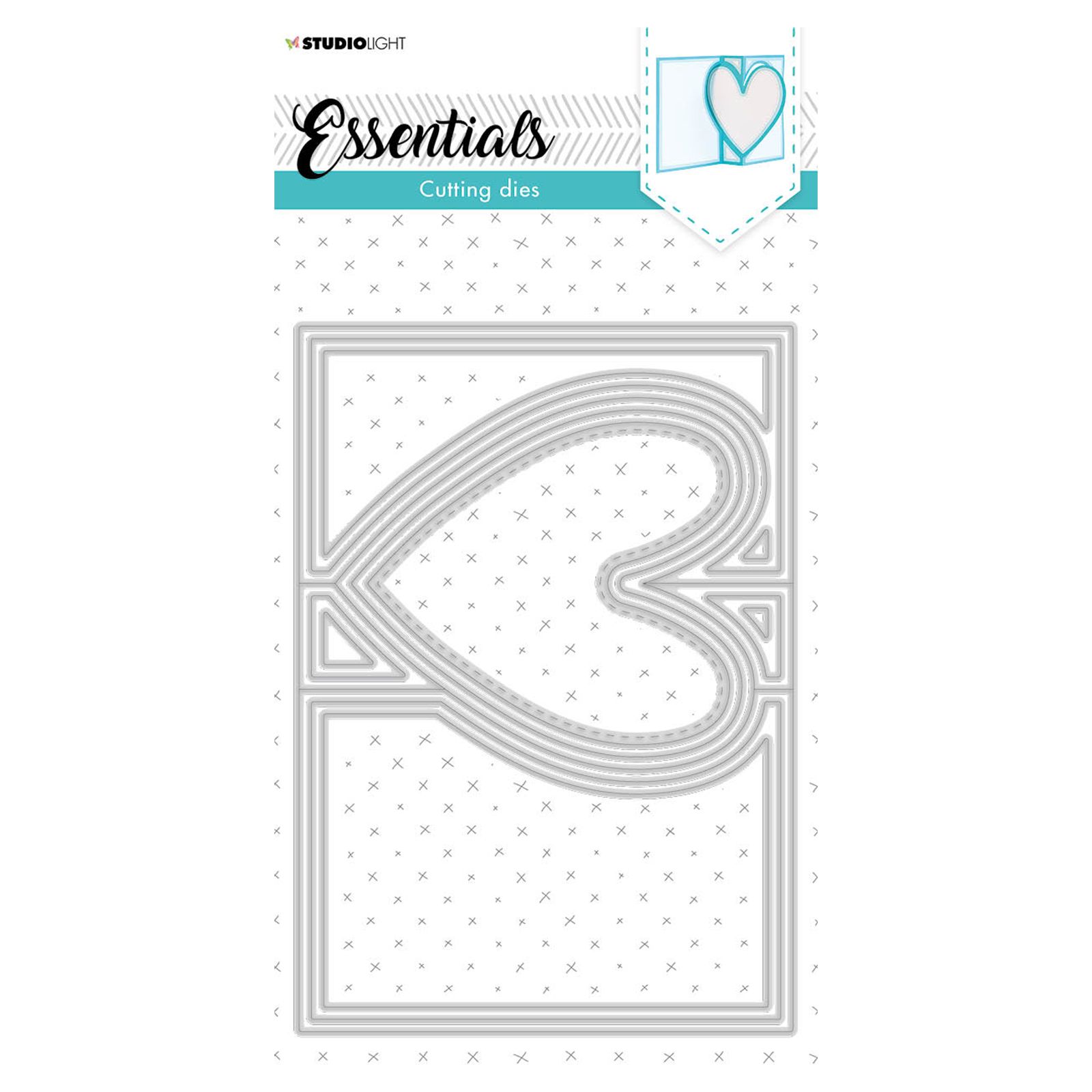Studio Light • Essentials plantilla de corte forma de tarjeta Corazón 17pcs