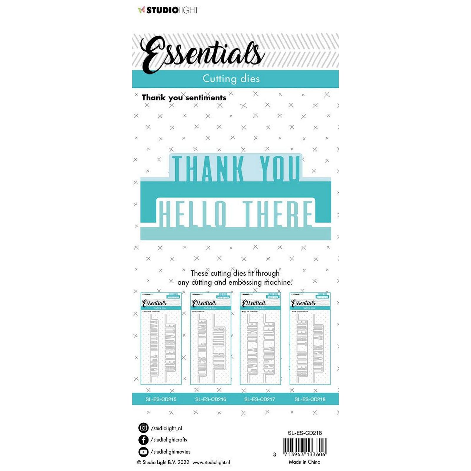 Studio Light • Essentials Stanzschablone Thank you Sentiments