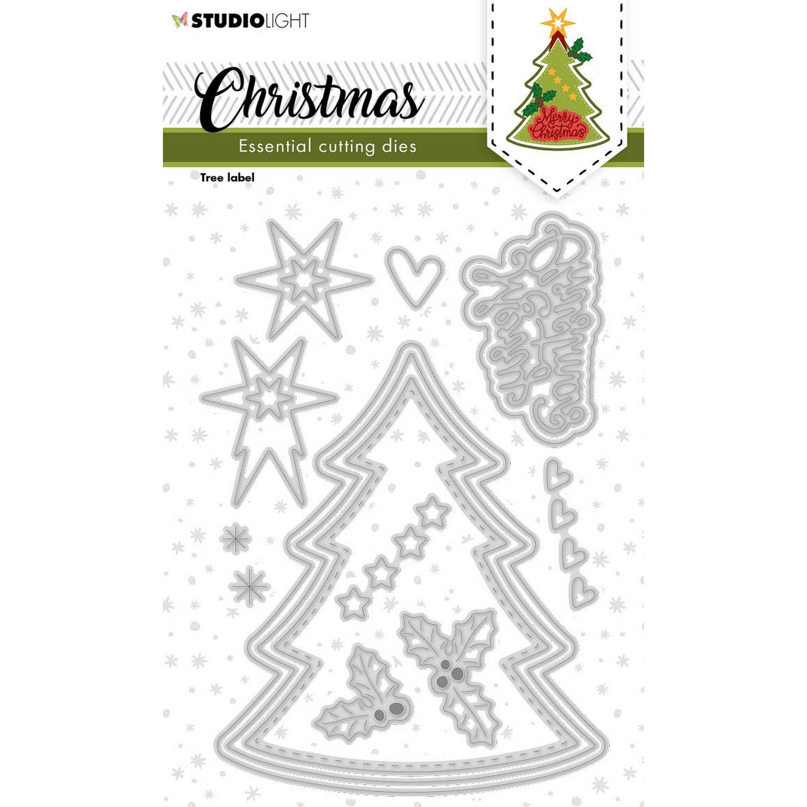 Studio Light • Essentials Cutting Dies Christmas Tree label