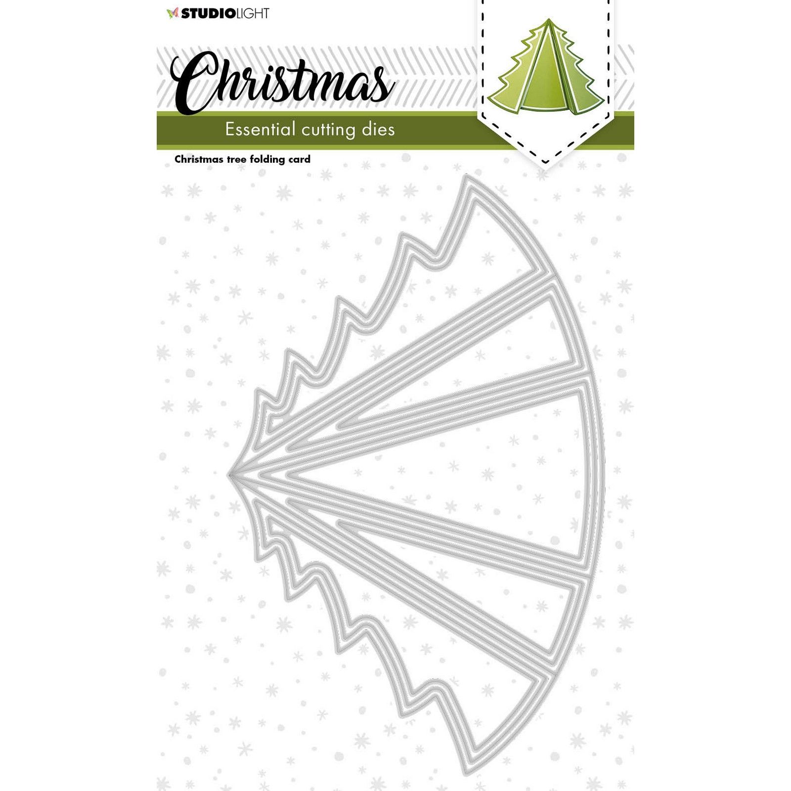 Studio Light • Essentials Cutting Dies Christmas Tree Folding Card