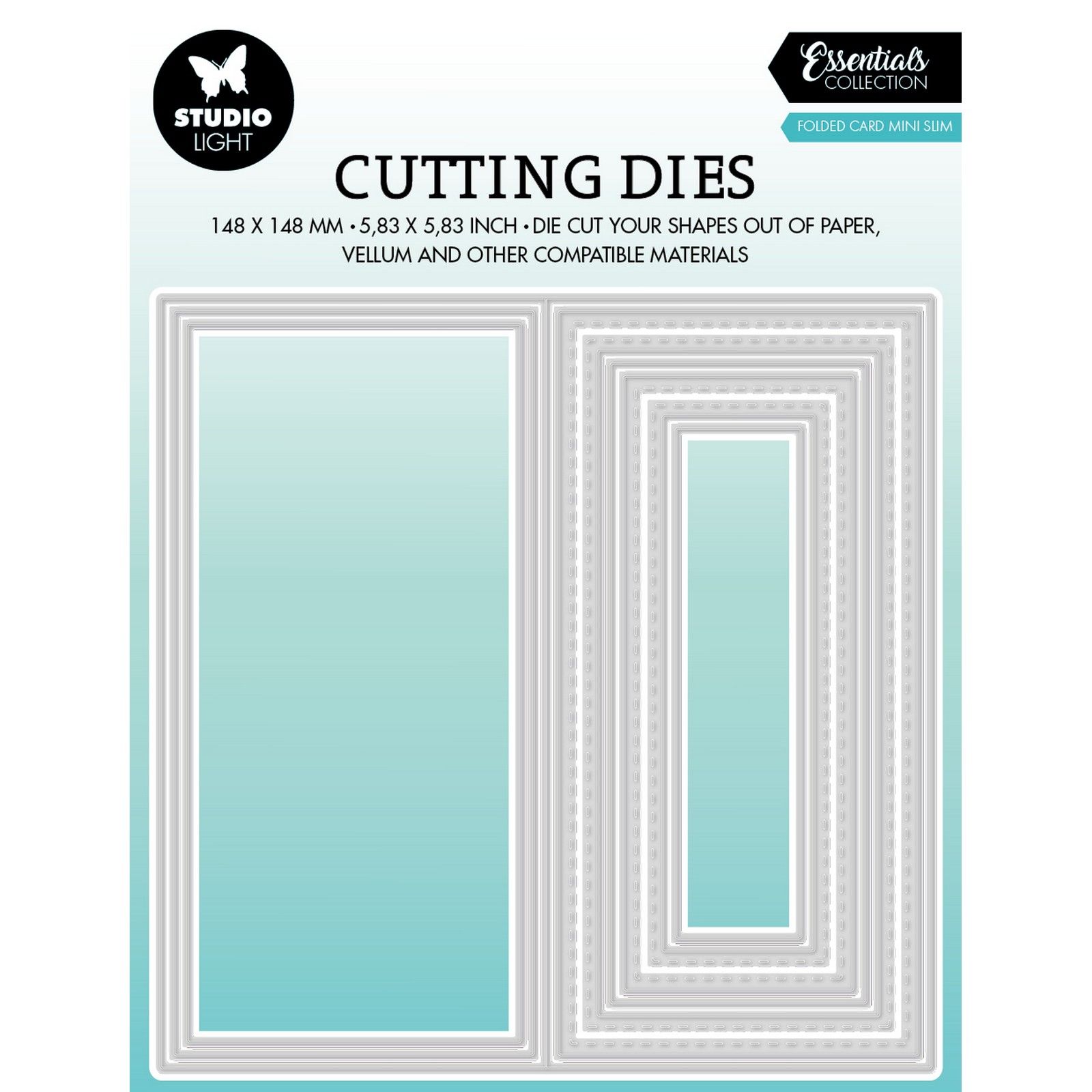 Studio Light • Essentials Cutting Dies Folded Card Mini Slimline