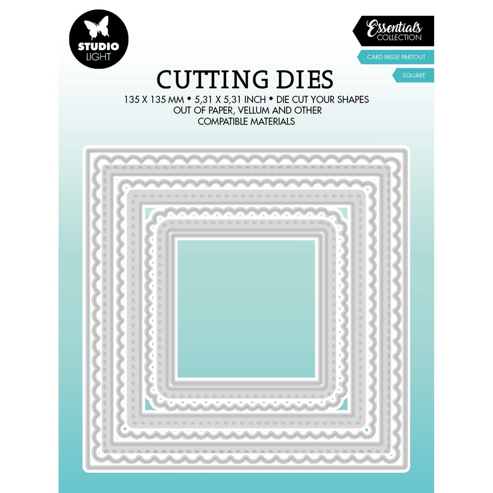 Studio Light • Essentials Cutting Dies Square Passe Partout