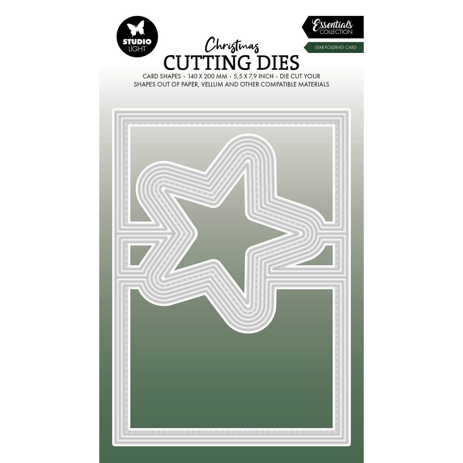 Studio Light • Essentials Cutting Die Star Folding Card