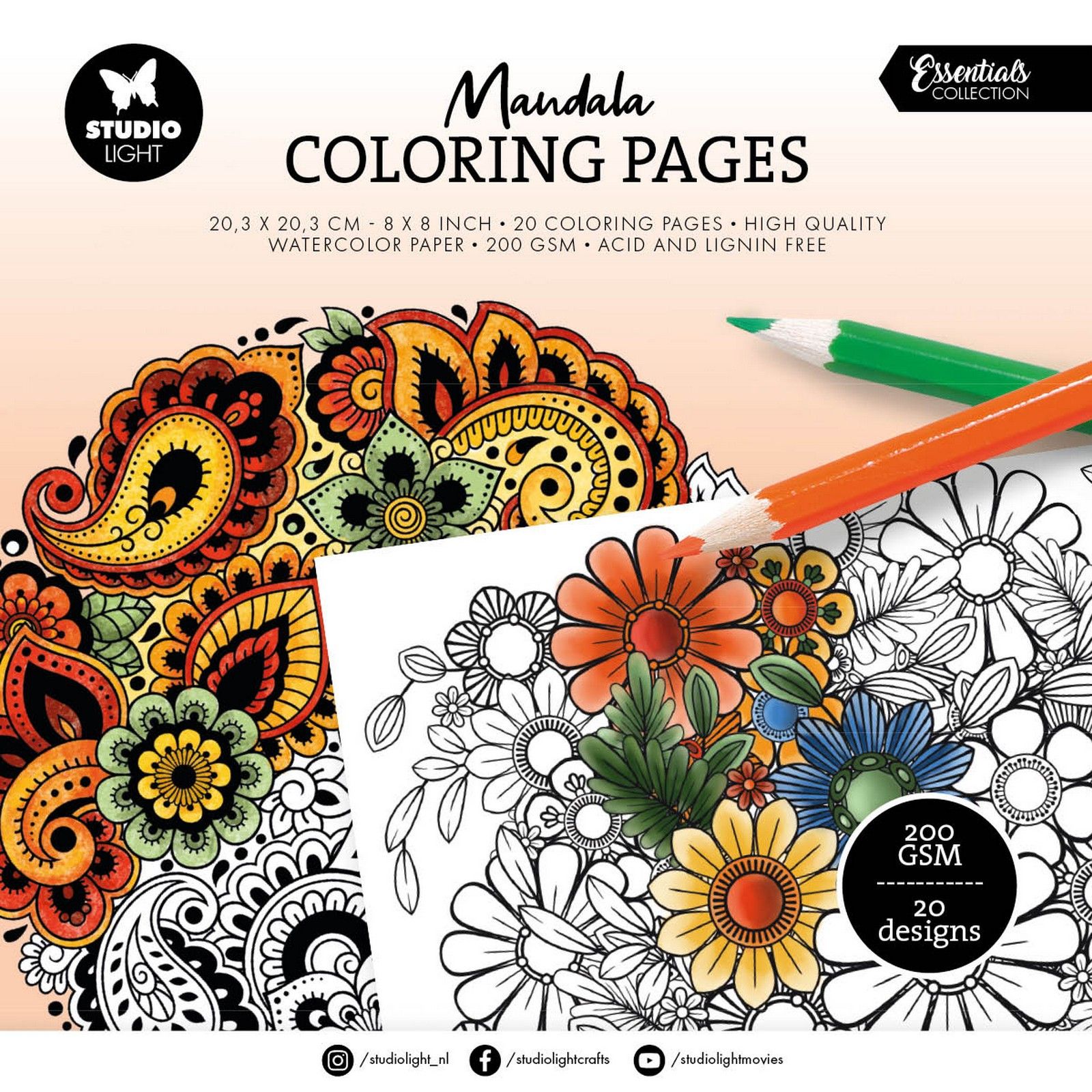 Studio Light • Essentials Coloring Pages Mandala