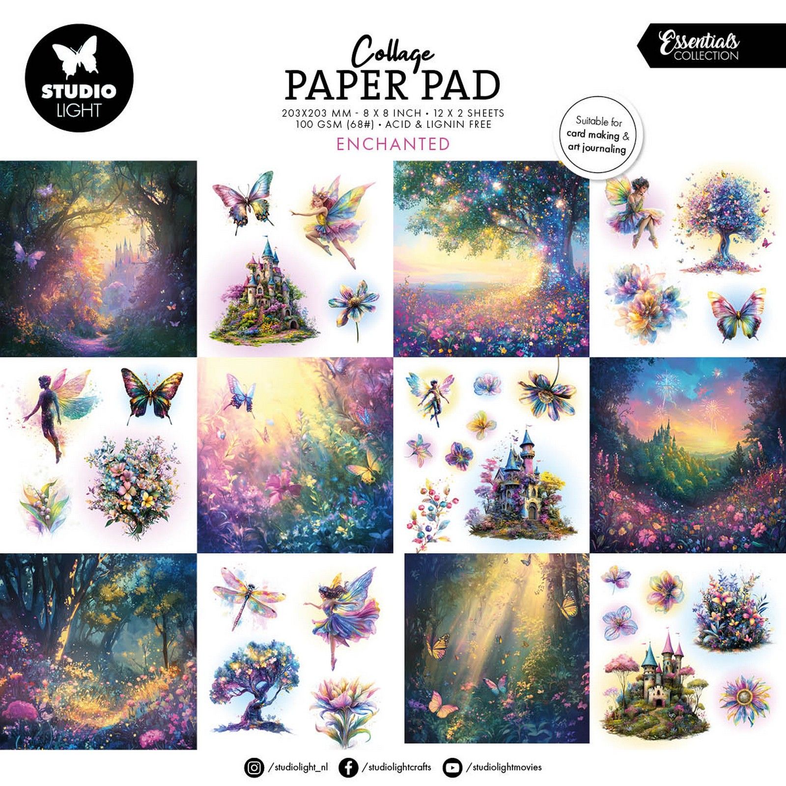 Studio Light • Essentials Collage Paper Pad Enchanted