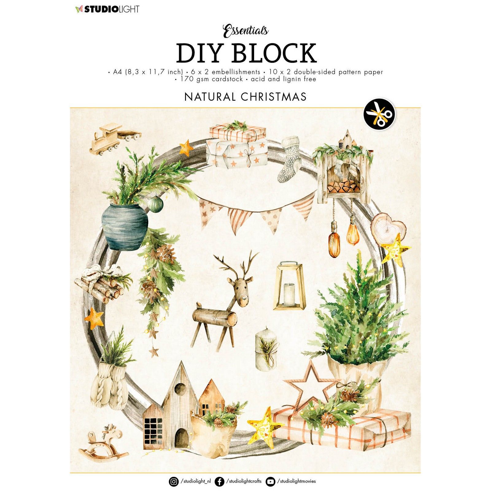 Studio Light • Essentials DIY Block Natural Christmas