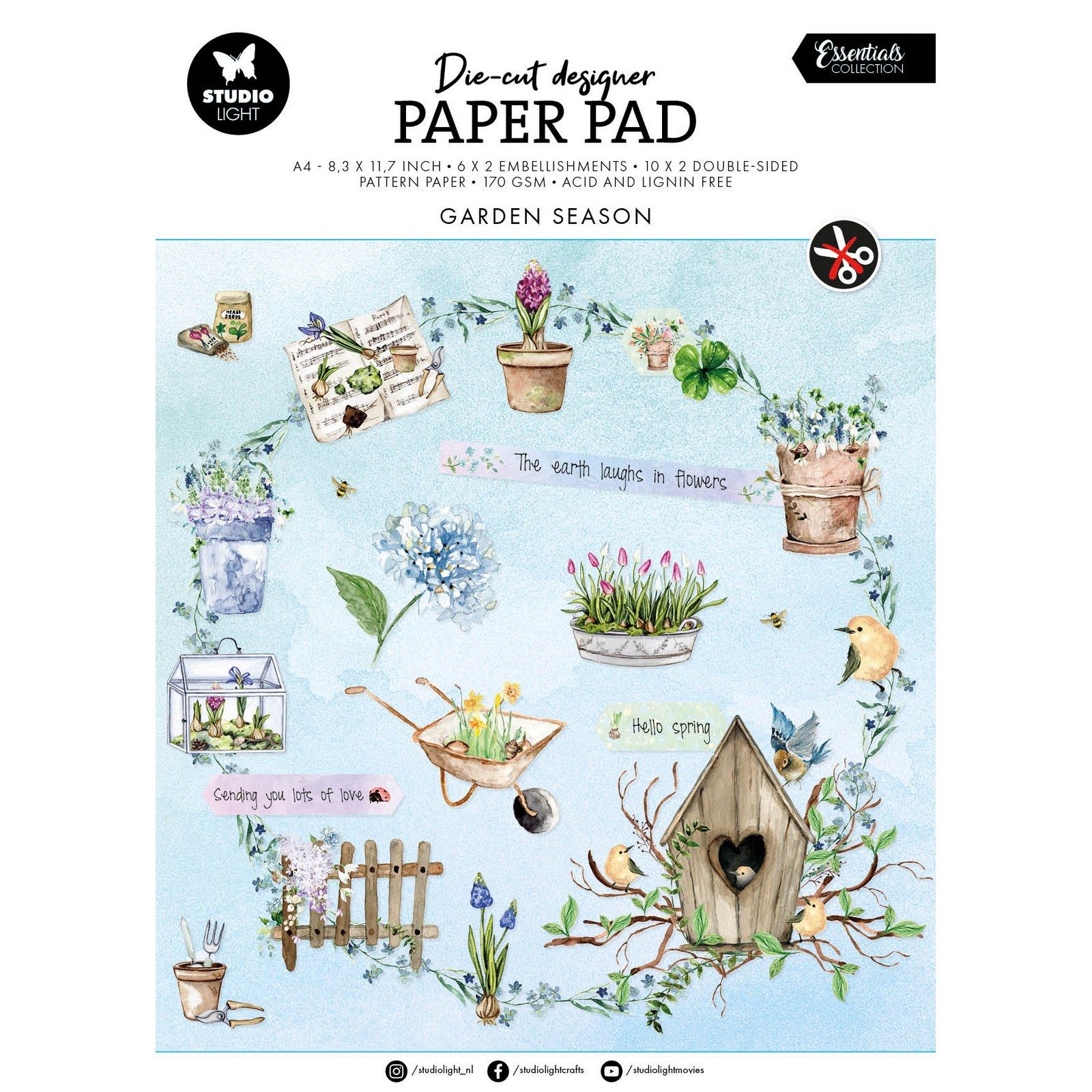 Studio Light • Essentials Die-Cut Paper Pad Garden Season