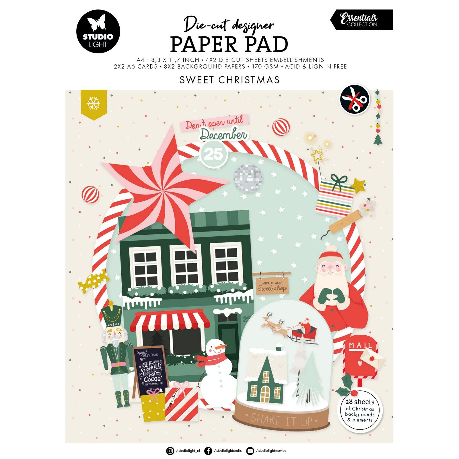 Studio Light • Essentials Die-cut Designer PP Sweet Christmas