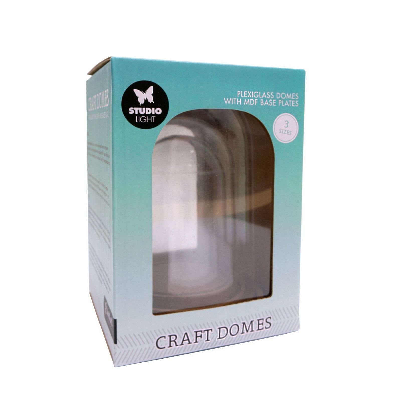 Studio Light • Essentials plexiglas craft domes 3 sizes 15 - 12 - 10 height nr.01