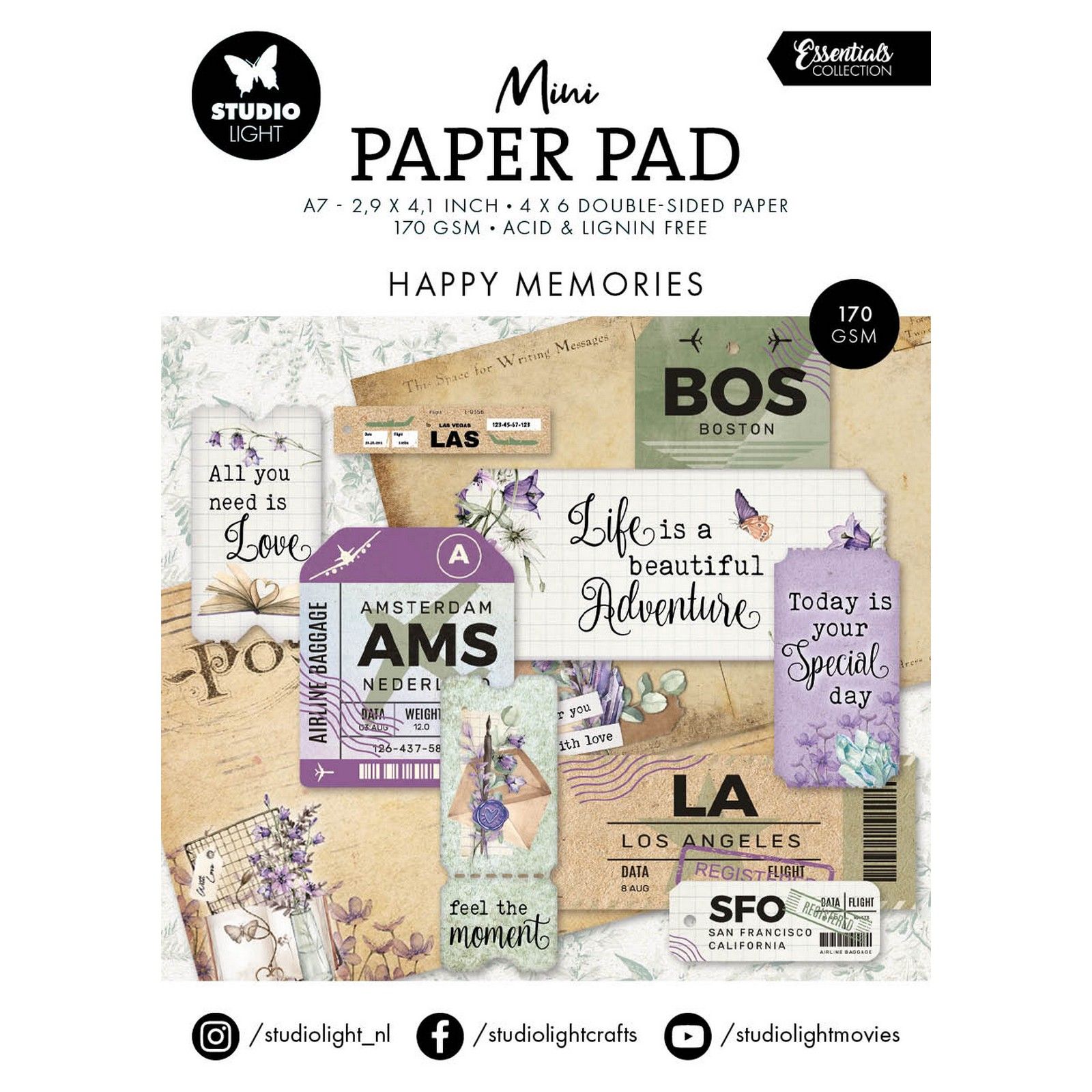 Studio Light • Essentials Mini Paper Pad Happy Memories