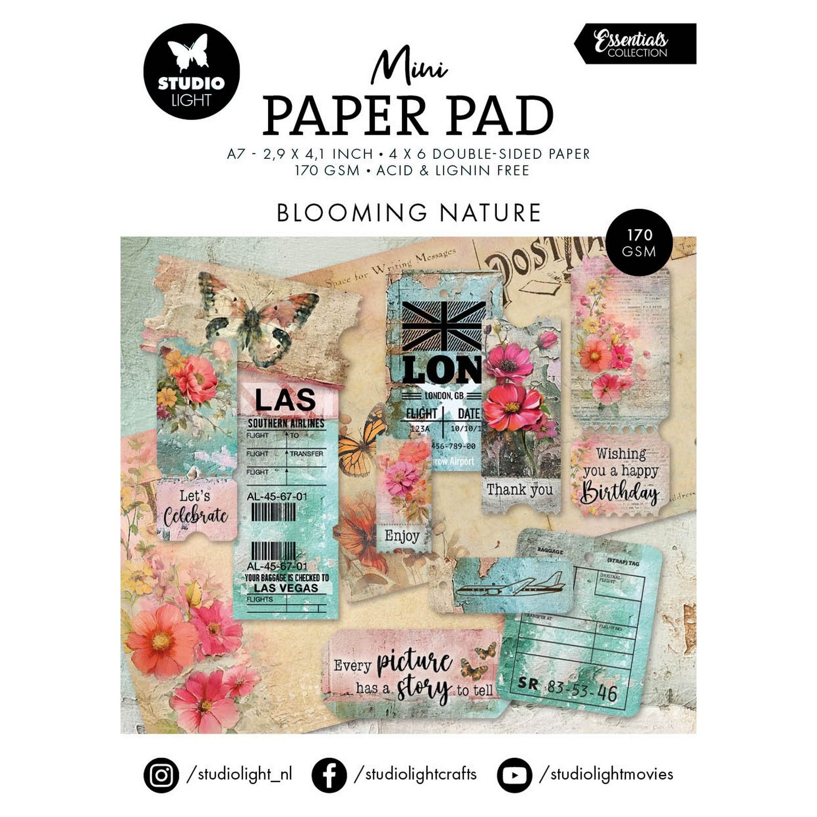 Studio Light • Essentials Mini Paper Pad Blooming Nature