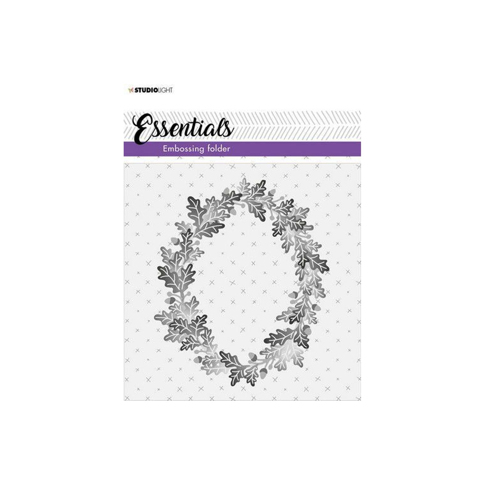 Studio Light • Essentials 3D embossing folder Wreath of leaves Nr.04