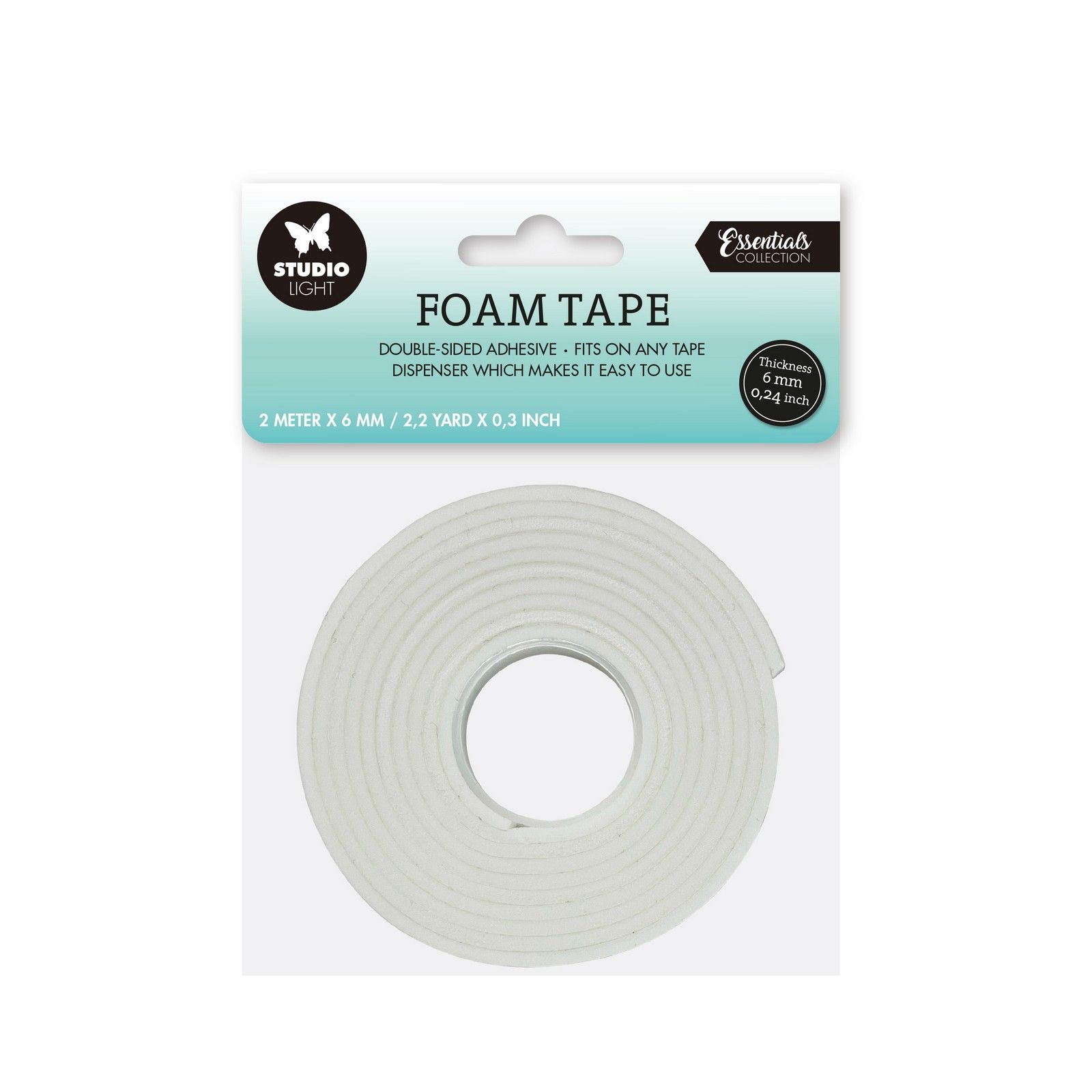 Studio Light • Essential Tools Doublesided Foam Tape 6mm Thick - 0,6mm Wide