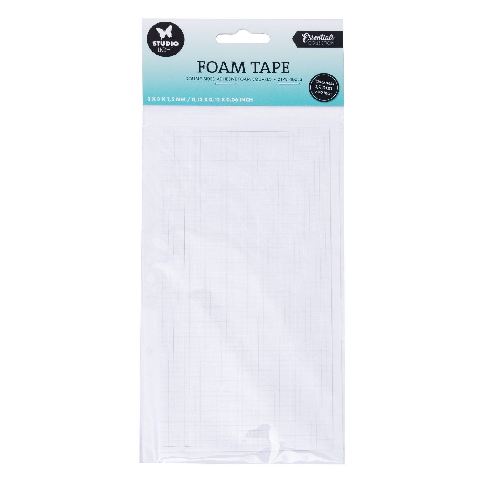 Studio Light • Essentials Tools Doublesided Foam Tape Blocks 3x3mm