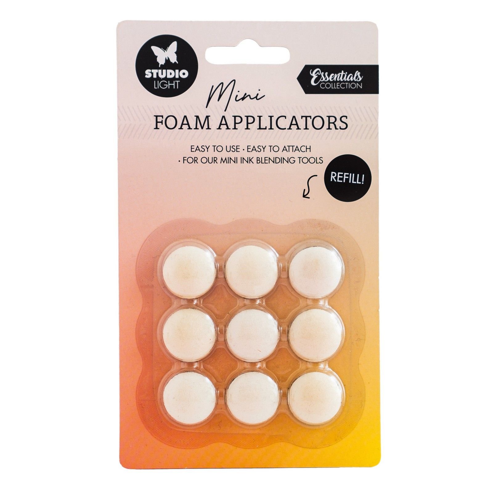 Studio Light • Essentials Ink Blending Tool Replacement Foam Pads 20mm 9pezzi
