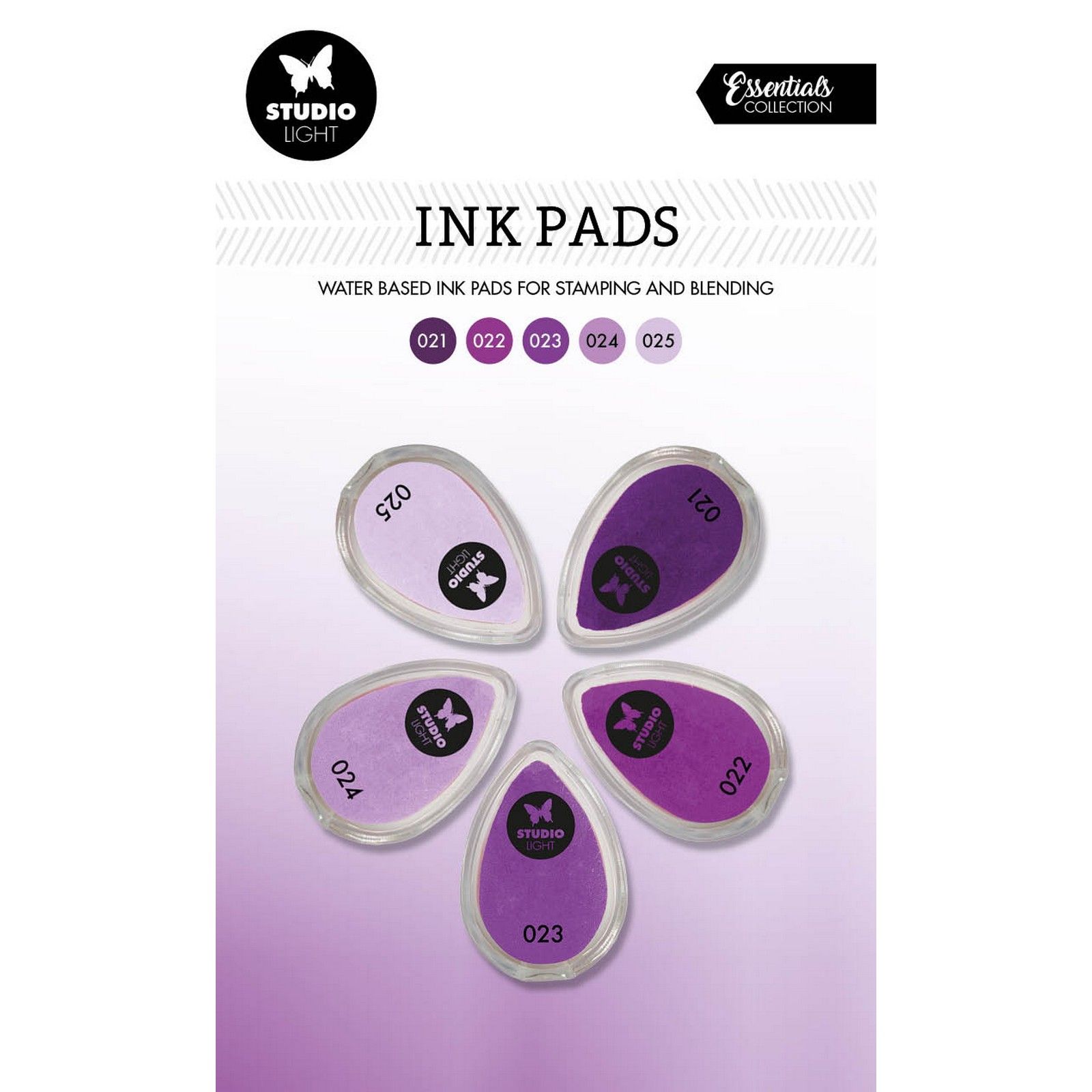 Studio Light • Essentials Ink Pads Waterbased Shades Of Purple