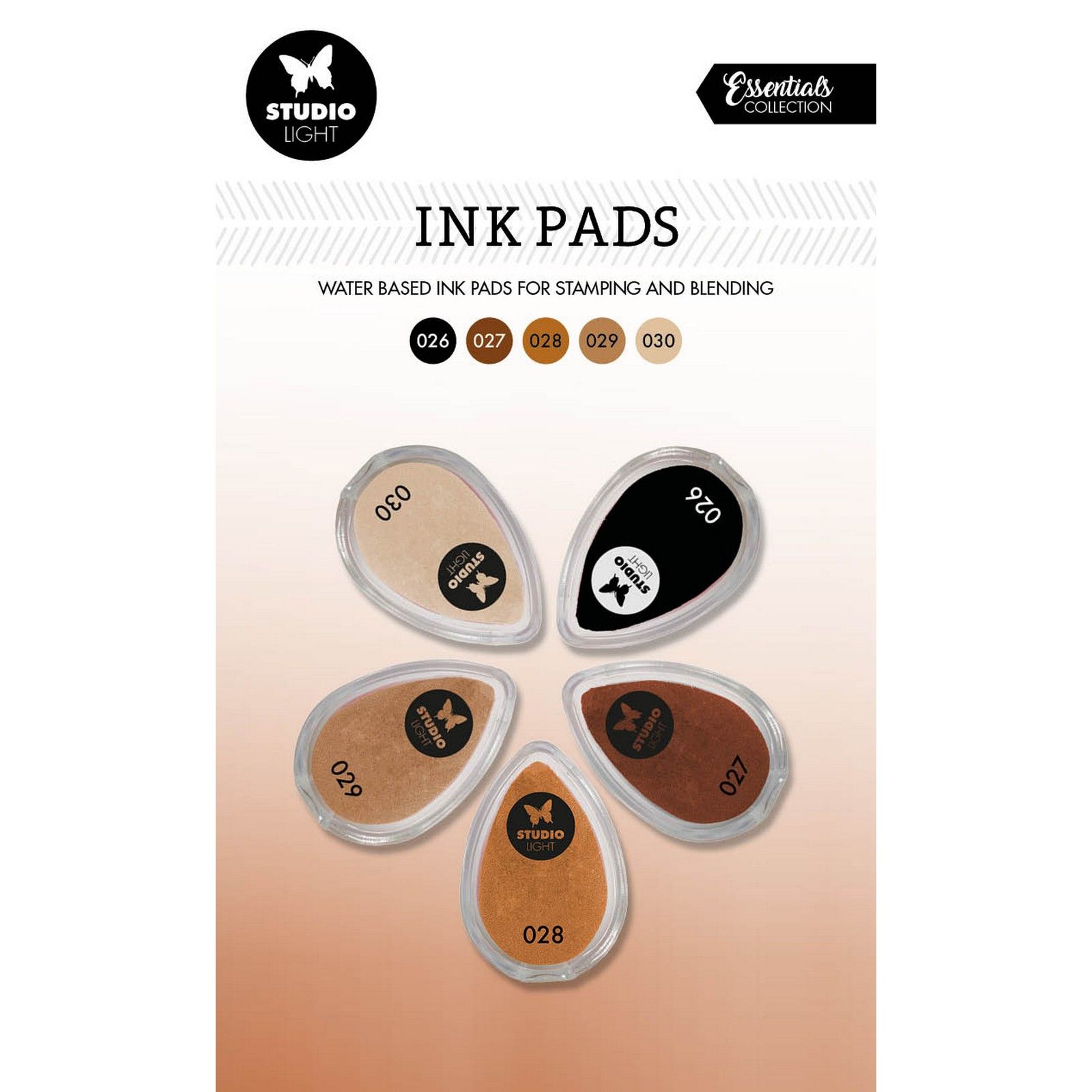 Studio Light • Essentials Ink Pads Waterbased Shades Of Brown