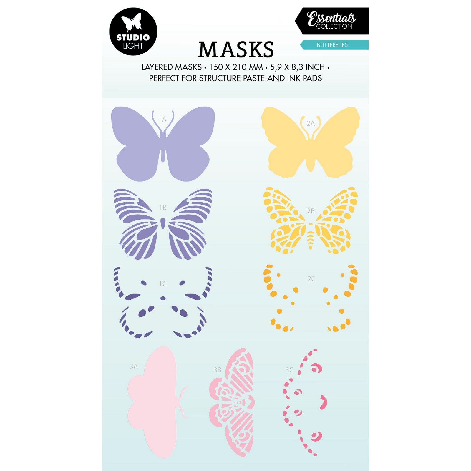 Studio Light • Essentials Mask Stencil Fly Butterfly