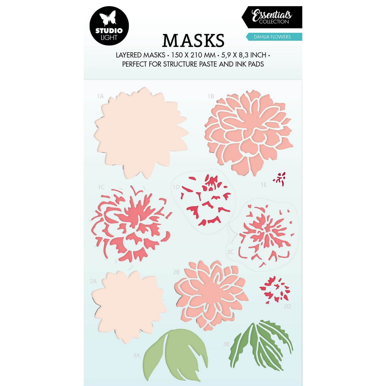 Studio Light  • Essentials Mask Stencil Dahlia Flowers