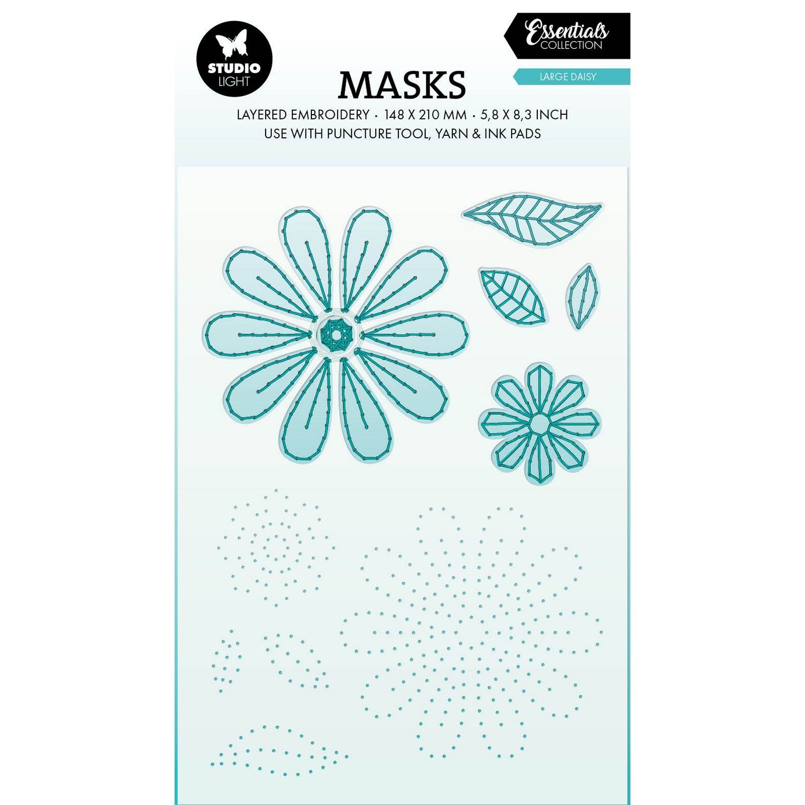 Studio Light • Essentials Mask Embroidery - Large daisy