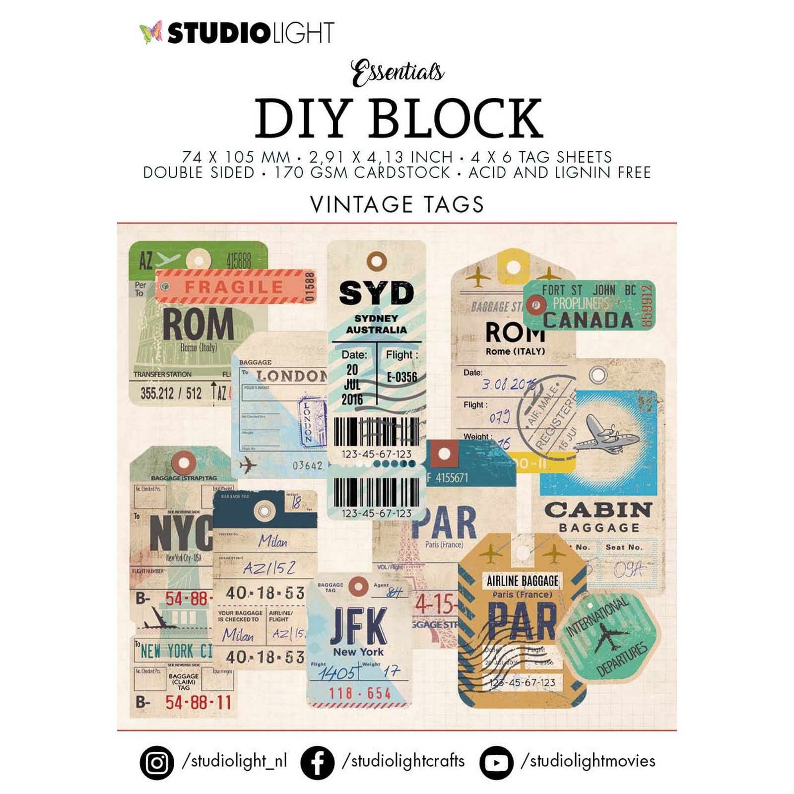 Studio Light  • Essentials DIY Block Mini Tags
