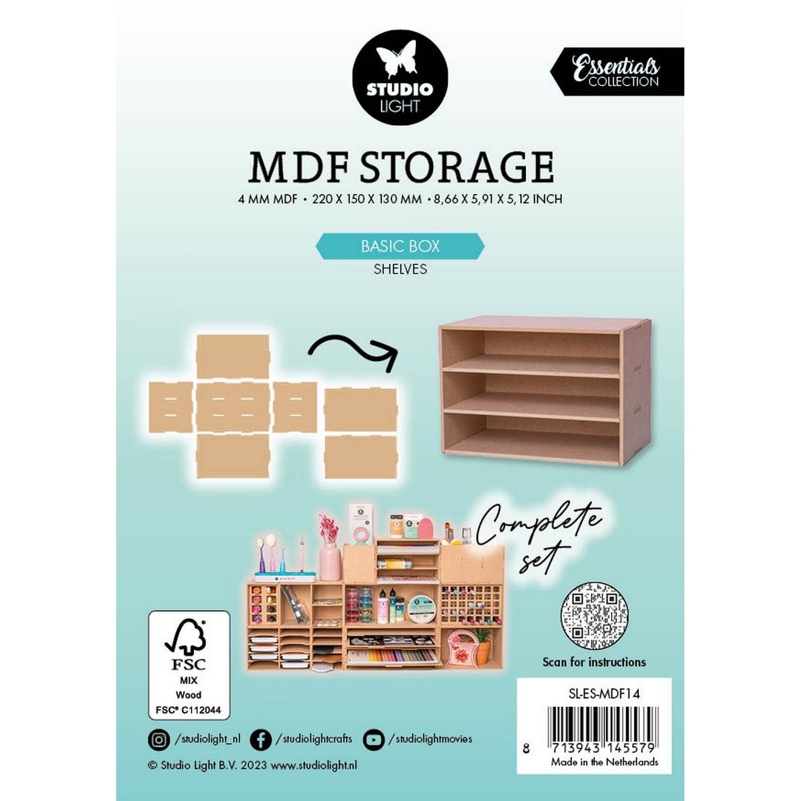 Studio Light • Essentials MDF Storage Basic Box Drawer