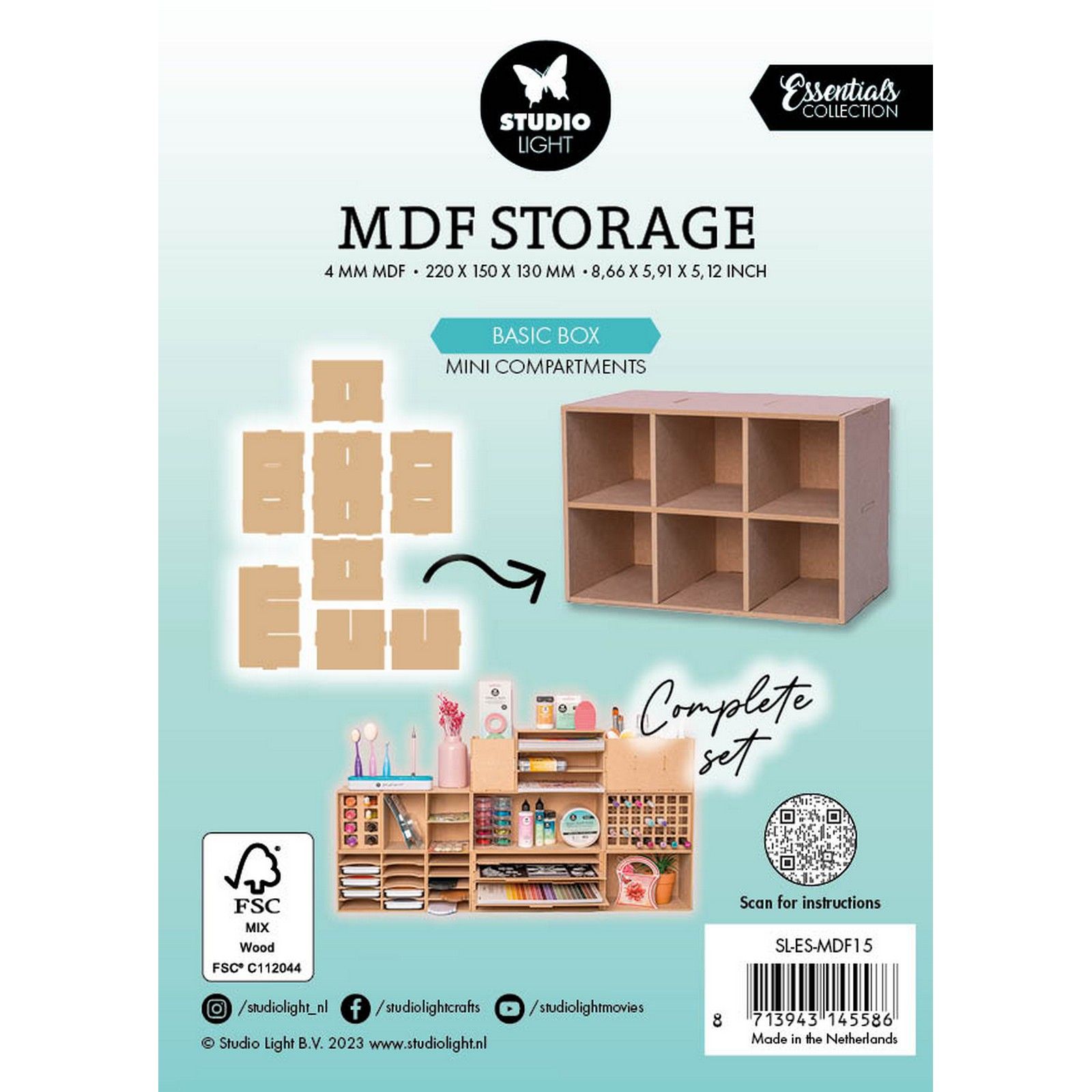 Studio Light • Essentials MDF Storage Basic Box Mini Drawer
