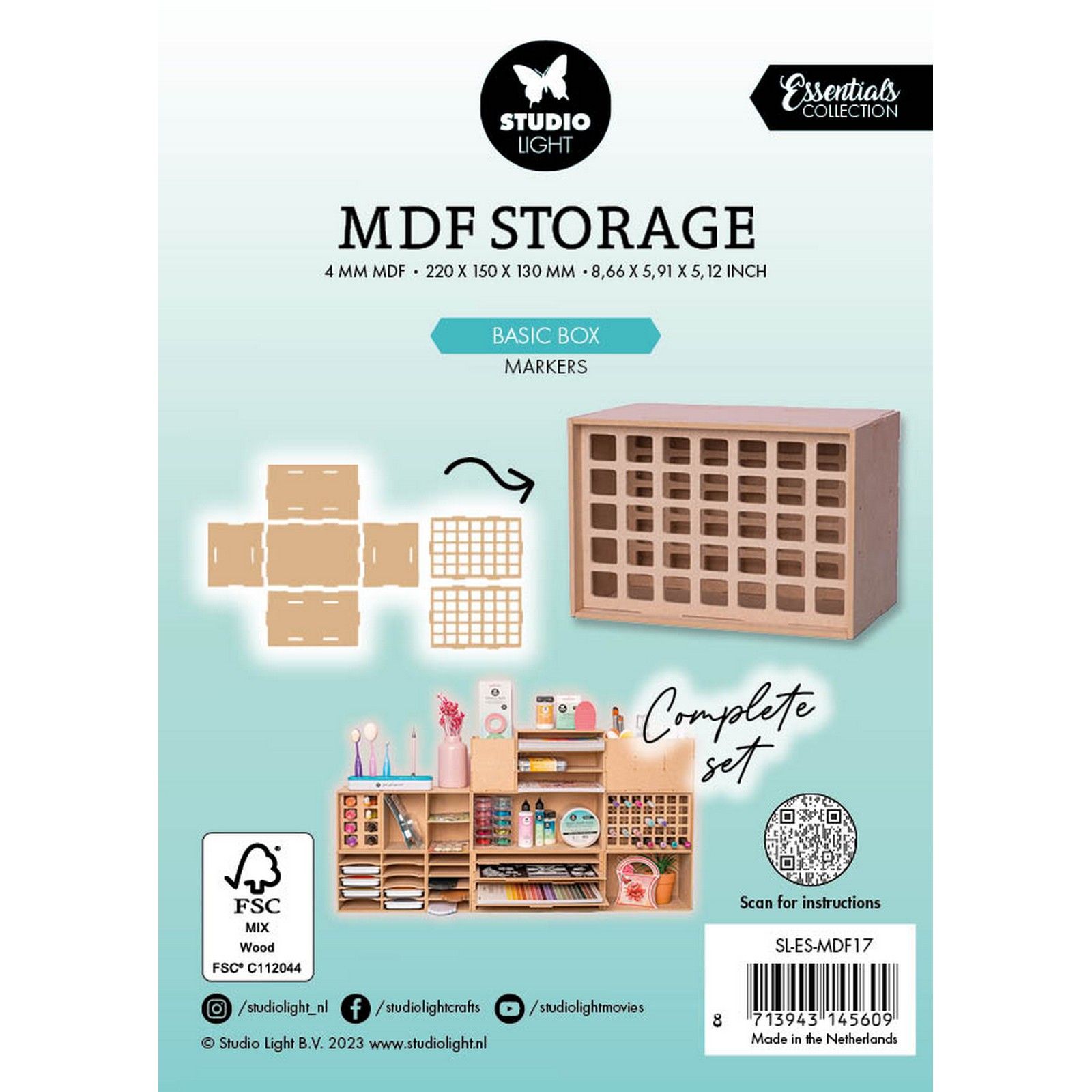 Studio Light • Essentials MDF Storage Basic Box Markers