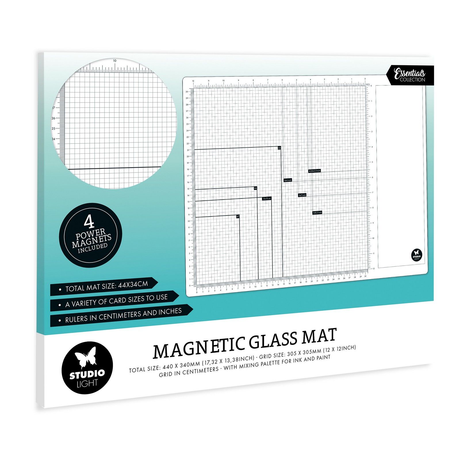 Studio Light • Essentials Magnetic Glass Mat 4 Magnets Included