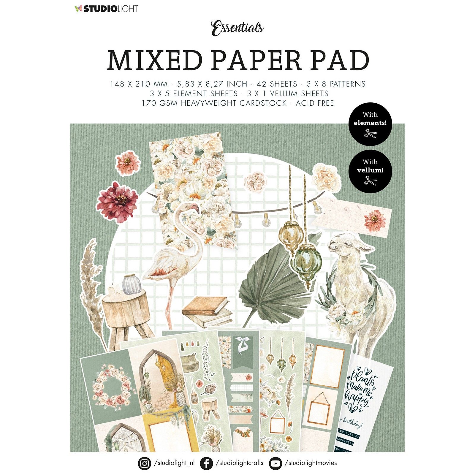 Studio Light • Essentials Mixed Paper Pad Bohemian Spring