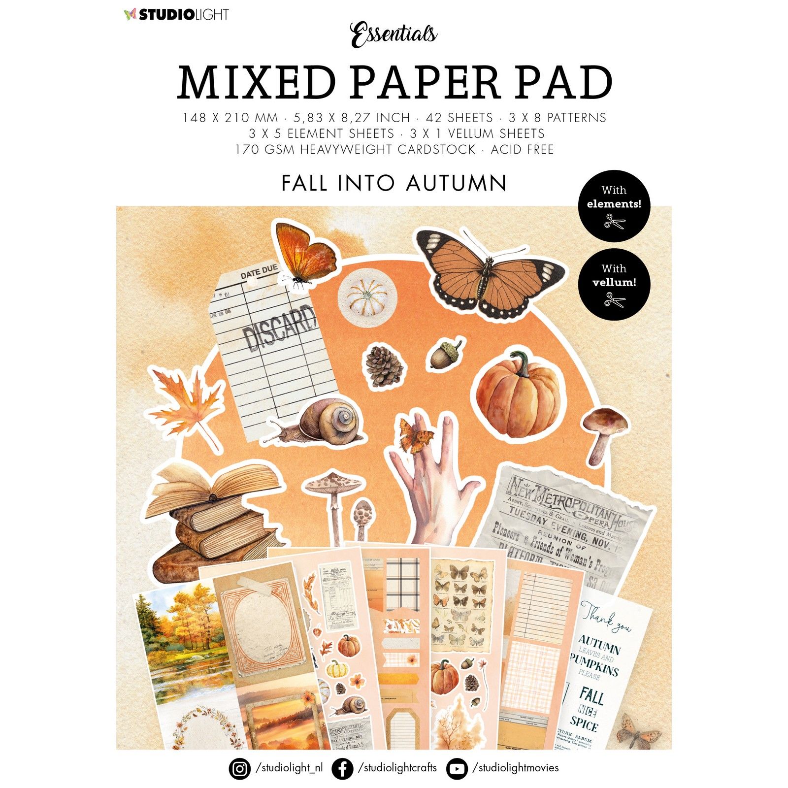 Studio Light • Essentials Mixed Paper Pad Fall Into Autumn