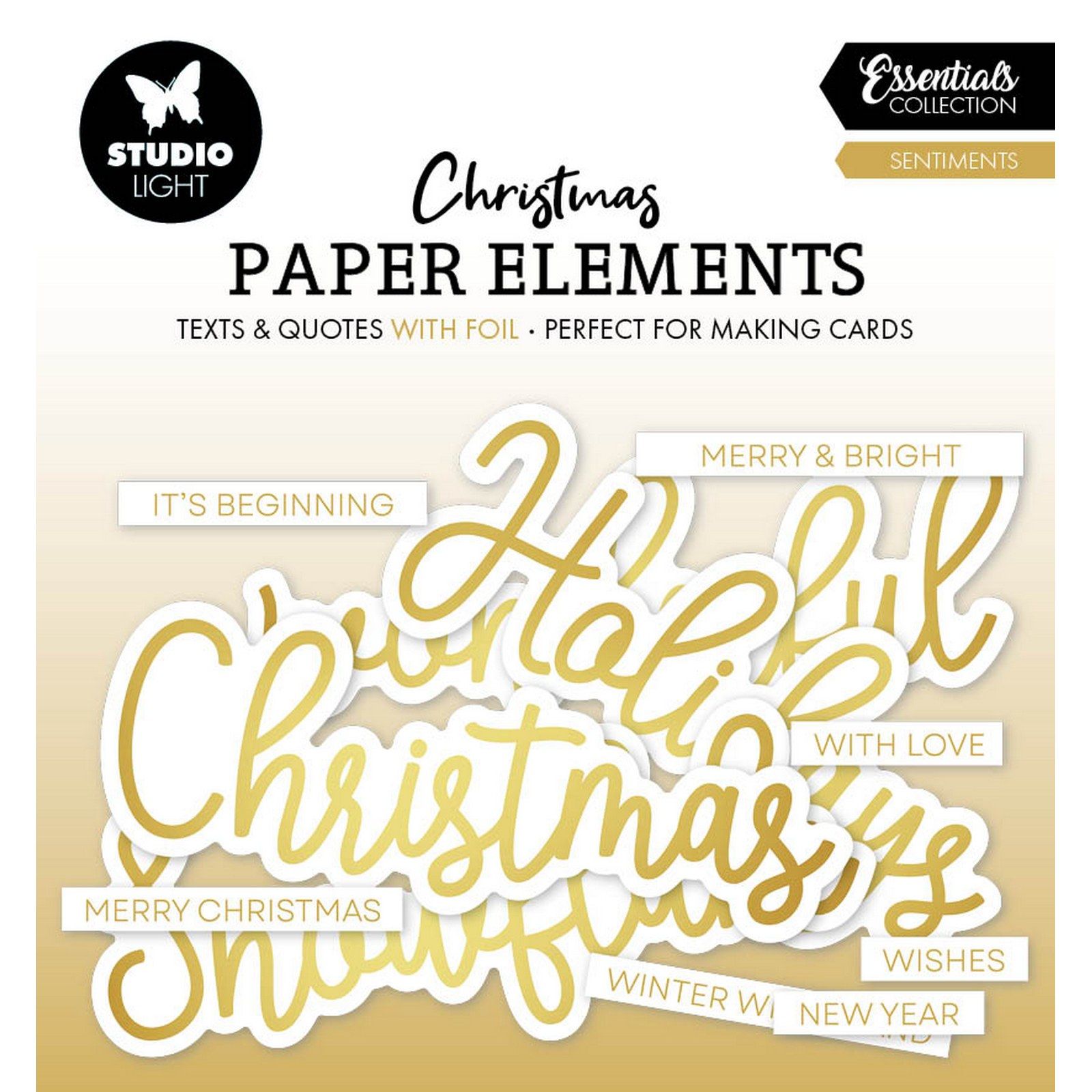 Studio Light • Essentials Paper Elements Golden Sentiments