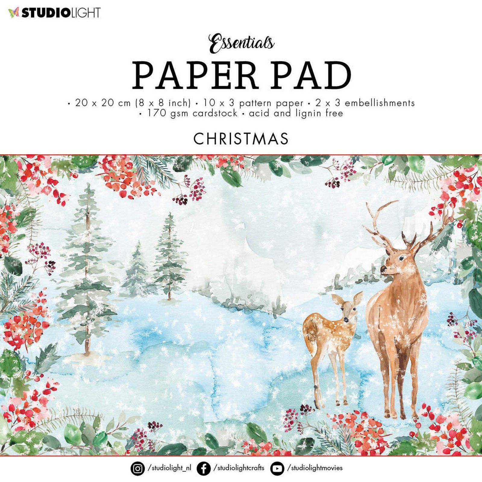 Studio Light • Essentials Paper Pad Christmas In The Woods