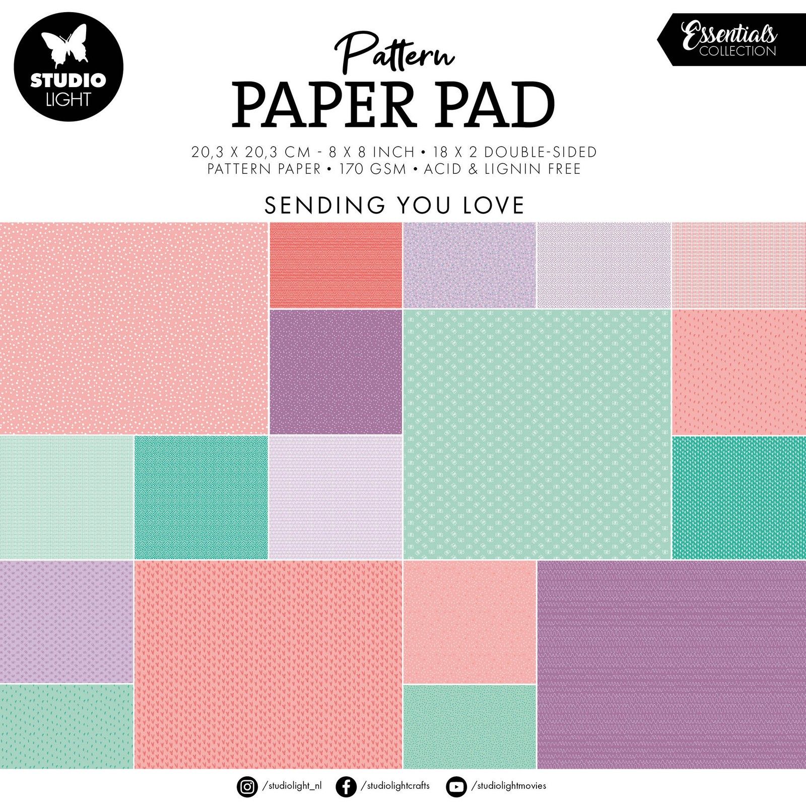 Studio Light • Essentials Pattern Paper Pad Background Designs