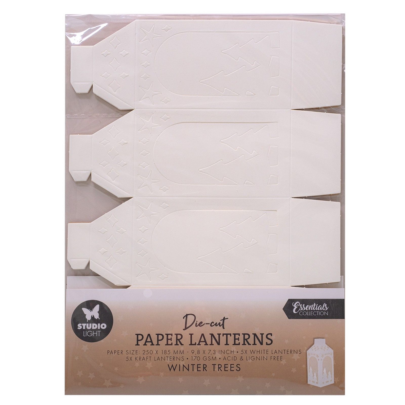 Studio Light • Essentials Die-cut paper lanterns Winter trees