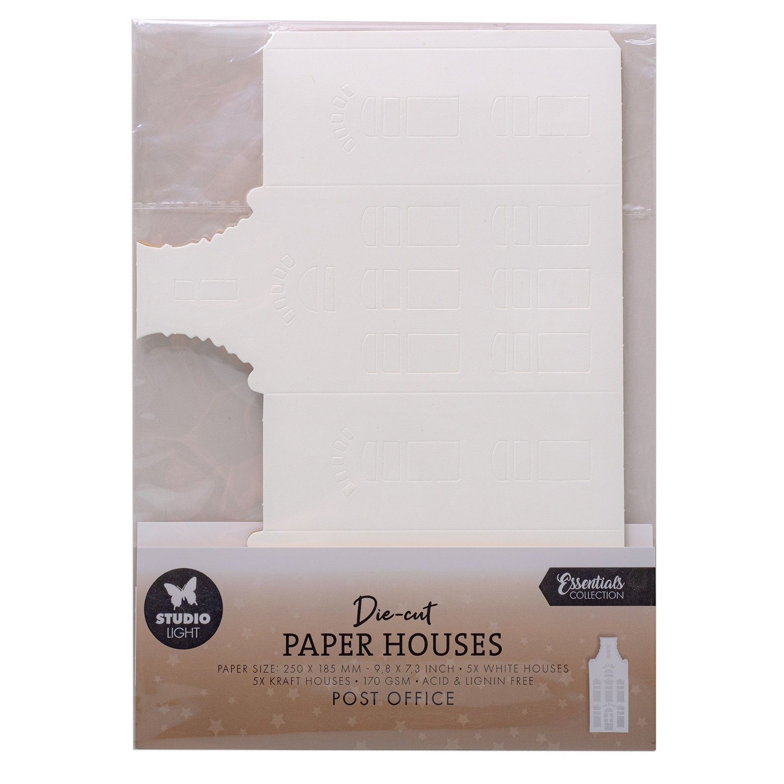 Studio Light • Essentials Die-cut paper houses Post office